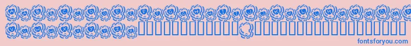 fuente ValentineRibbon – Fuentes Azules Sobre Fondo Rosa