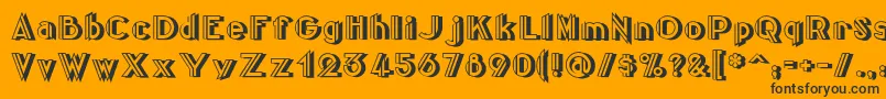 Centreclawsbeam Font – Black Fonts on Orange Background