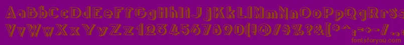 Weitere Informationen zur Centreclawsbeam-Schriftart Centreclawsbeam-Schriftart – Braune Schriften auf violettem Hintergrund