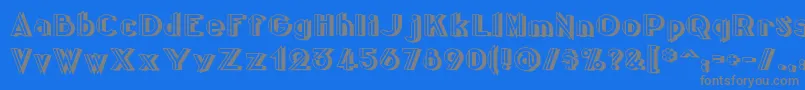 Centreclawsbeam Font – Gray Fonts on Blue Background