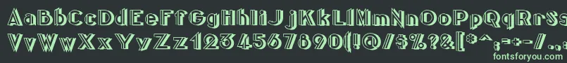 Centreclawsbeam-fontti – vihreät fontit mustalla taustalla