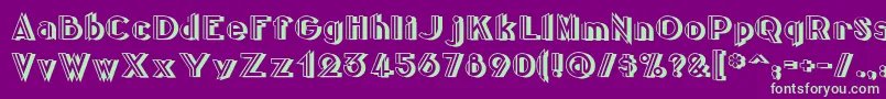 Centreclawsbeam Font – Green Fonts on Purple Background