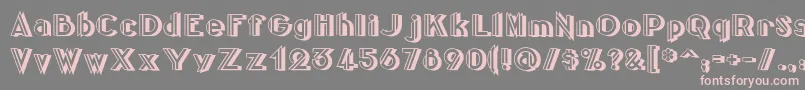 Centreclawsbeam Font – Pink Fonts on Gray Background