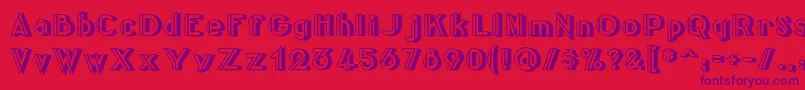 Centreclawsbeam Font – Purple Fonts on Red Background