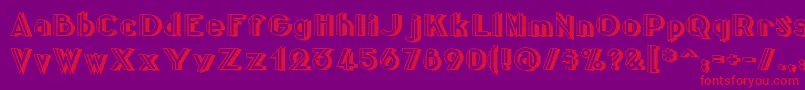 Centreclawsbeam Font – Red Fonts on Purple Background