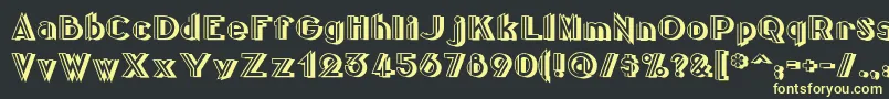 Centreclawsbeam Font – Yellow Fonts on Black Background