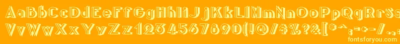 Centreclawsbeam Font – Yellow Fonts on Orange Background