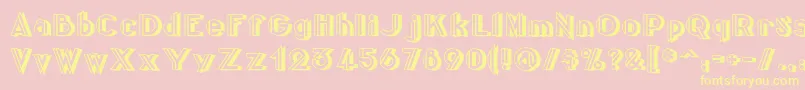 Centreclawsbeam Font – Yellow Fonts on Pink Background
