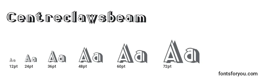 Centreclawsbeam Font Sizes