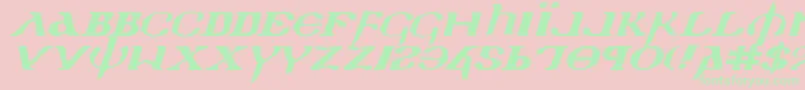 Holyv2ei Font – Green Fonts on Pink Background