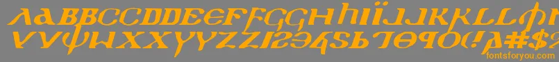 Holyv2ei Font – Orange Fonts on Gray Background