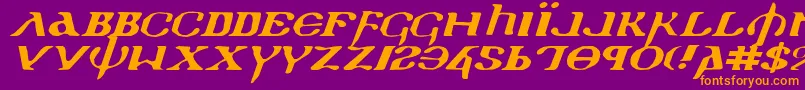 Holyv2ei Font – Orange Fonts on Purple Background