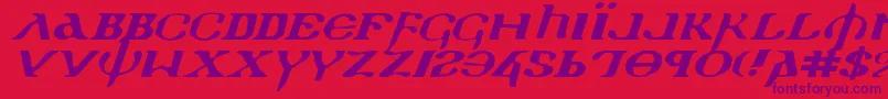 Holyv2ei Font – Purple Fonts on Red Background