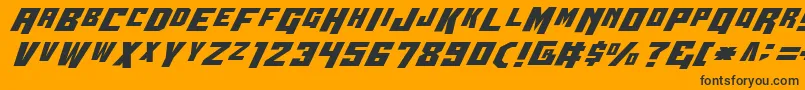 WhiskeyBravoVictor Font – Black Fonts on Orange Background