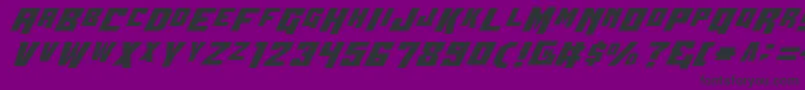 WhiskeyBravoVictor-fontti – mustat fontit violetilla taustalla
