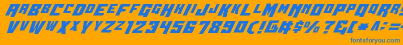 WhiskeyBravoVictor Font – Blue Fonts on Orange Background