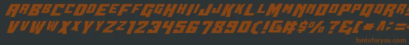 WhiskeyBravoVictor Font – Brown Fonts on Black Background