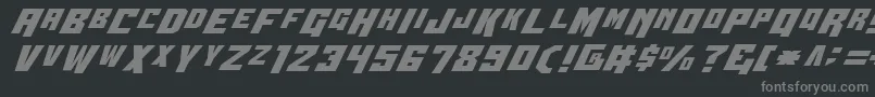 WhiskeyBravoVictor Font – Gray Fonts on Black Background
