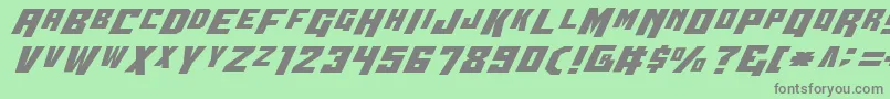 WhiskeyBravoVictor Font – Gray Fonts on Green Background