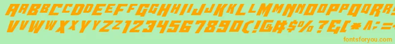 WhiskeyBravoVictor Font – Orange Fonts on Green Background