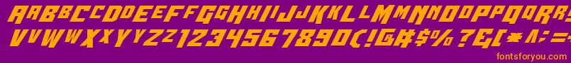 WhiskeyBravoVictor Font – Orange Fonts on Purple Background