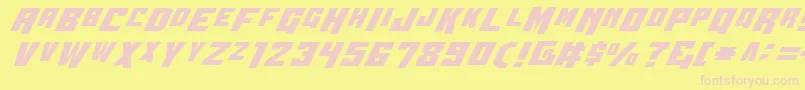 WhiskeyBravoVictor Font – Pink Fonts on Yellow Background
