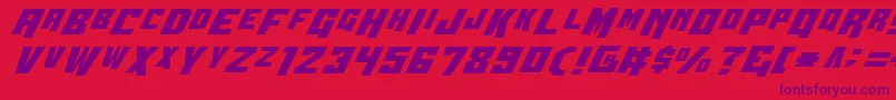 WhiskeyBravoVictor Font – Purple Fonts on Red Background