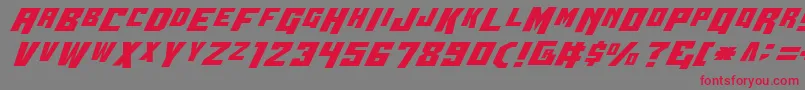 WhiskeyBravoVictor Font – Red Fonts on Gray Background