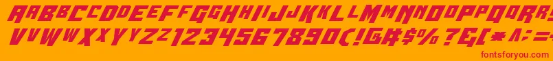 WhiskeyBravoVictor Font – Red Fonts on Orange Background