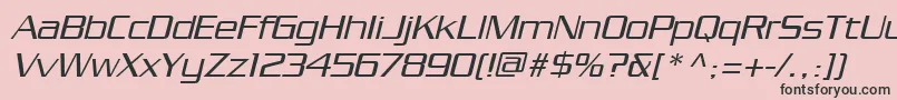 PfstargateOblique Font – Black Fonts on Pink Background
