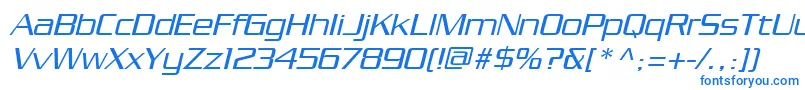 PfstargateOblique Font – Blue Fonts on White Background