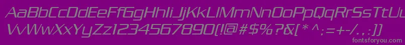 PfstargateOblique Font – Gray Fonts on Purple Background