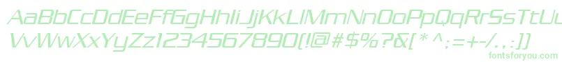 PfstargateOblique-fontti – vihreät fontit valkoisella taustalla