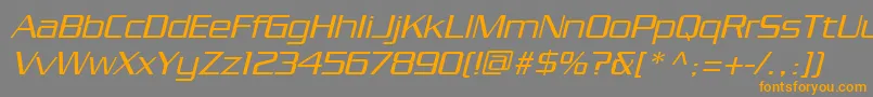 PfstargateOblique Font – Orange Fonts on Gray Background