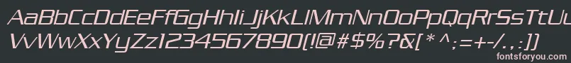 PfstargateOblique Font – Pink Fonts on Black Background
