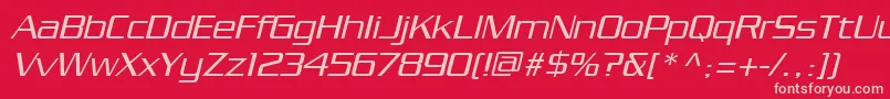 PfstargateOblique Font – Pink Fonts on Red Background