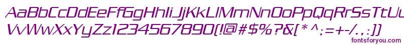 PfstargateOblique Font – Purple Fonts on White Background