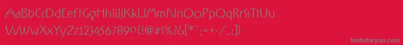 RxFivezero Font – Gray Fonts on Red Background