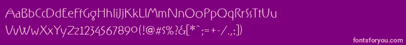 RxFivezero Font – Pink Fonts on Purple Background
