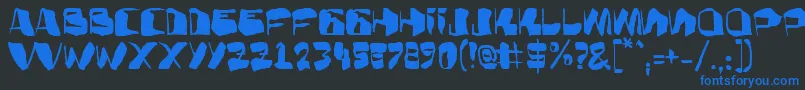 AdBulkyNote Font – Blue Fonts on Black Background