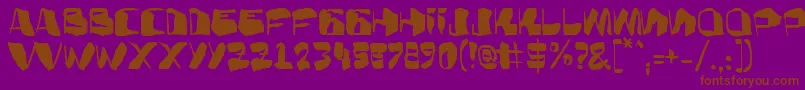 Więcej informacji o czcionce AdBulkyNote Czcionka AdBulkyNote – brązowe czcionki na fioletowym tle