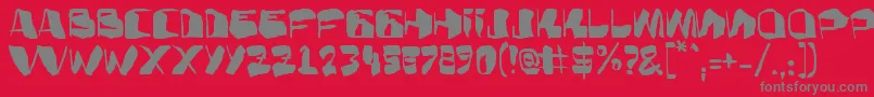 AdBulkyNote Font – Gray Fonts on Red Background