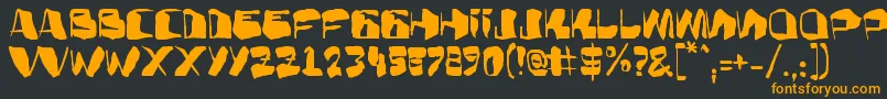 AdBulkyNote Font – Orange Fonts on Black Background