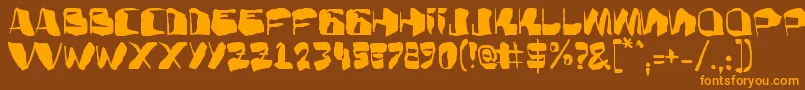 AdBulkyNote Font – Orange Fonts on Brown Background