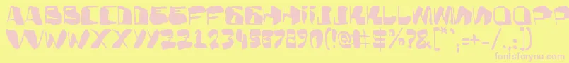 AdBulkyNote Font – Pink Fonts on Yellow Background