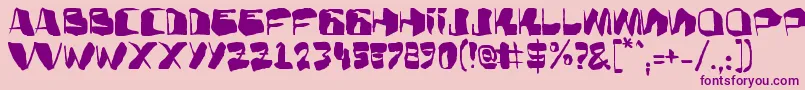 AdBulkyNote Font – Purple Fonts on Pink Background