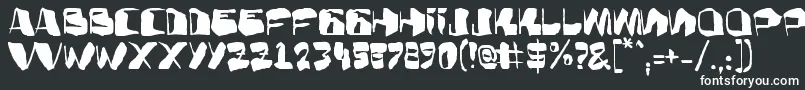 AdBulkyNote-Schriftart – Weiße Schriften auf schwarzem Hintergrund