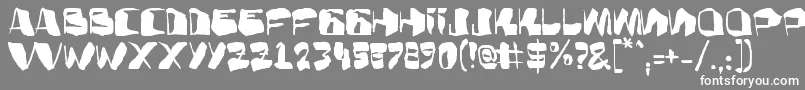 フォントAdBulkyNote – 灰色の背景に白い文字