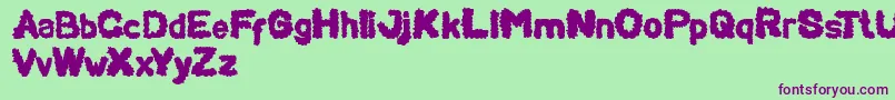 BeardRider Font – Purple Fonts on Green Background