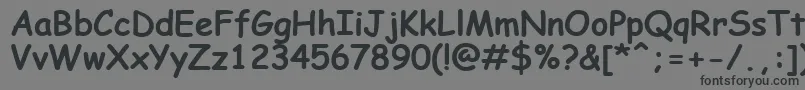 フォントComicSansMsKoi8Bold – 黒い文字の灰色の背景